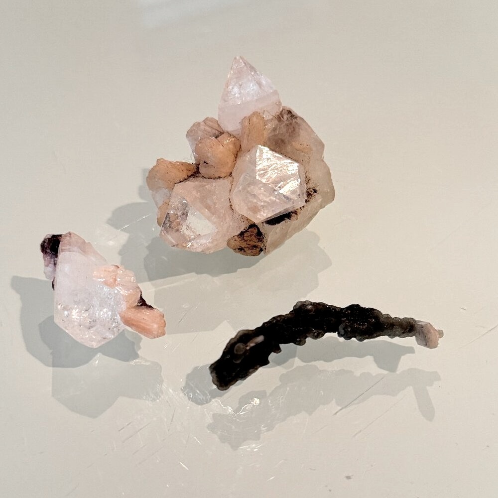 Lot 3 Crystals Quartz Chalcedony Gem Minerals Stones Metaphysical India Natural